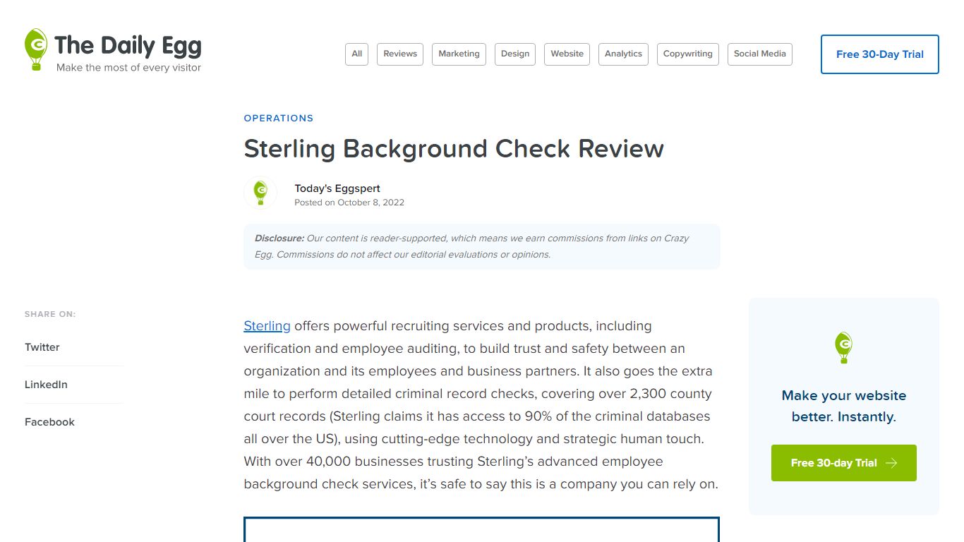 Sterling Background Check Review - The Good and Bad for 2024 - Crazy Egg