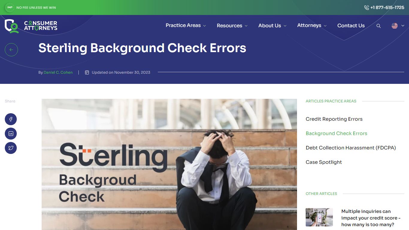 Was Your Sterling Background Check Wrong? We Can Help! - Consumer Attorneys